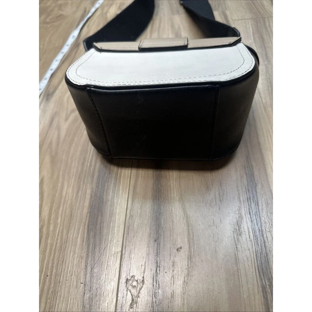 true religion Brown White Black Mini Crossbody Saddle Bag
